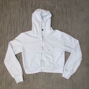brandy melville crystal hoodie (cropped)